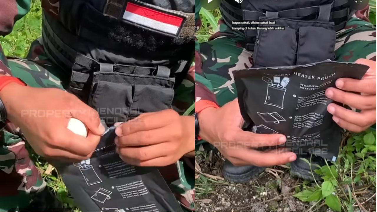 Tidak Menggunakan Api, Begini Cara Anggota TNI Merebus Telur Matang dengan Sempurna di Tengah Hutan