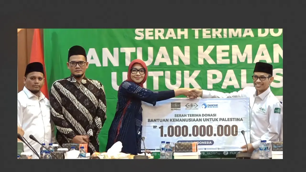 Sebagai bentuk kepedulian terhadap kondisi yang terjadi di Palestina saat ini, Danone Indonesia menyerahkan bantuan kemanusian senilai Rp1 Miliar melalui NU Care-Lazisnu dan Pengurus Besar Nahdlatul Ulama (PBNU).