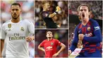 Berikut ini formasi Starting XI Termahal pada Bursa Transfer Musim Panas 2019. Diantaranya, Antoine Griezmann, Joao Felix, Nicolas Pepe. (Kolase Foto AFP)