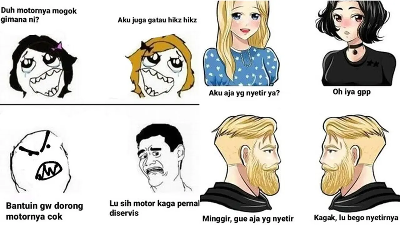 7 Meme Beda Respon Cowok Vs Cewek Saat Naik Kendaraan Ini Kocak Banget
