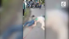 Seorang dokter harus meregang nyawa setelah ojek online yang ditumpanginya tersenggol bus.