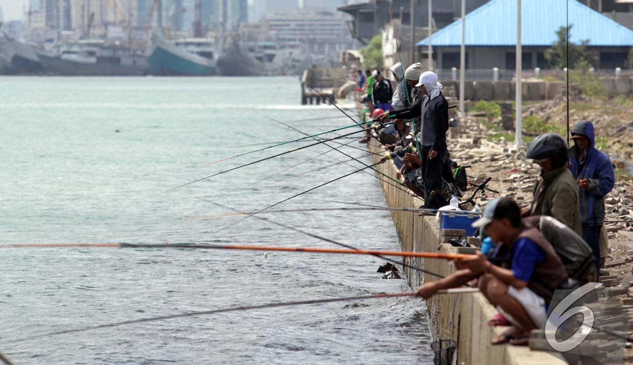 Serunya Mancing Di Pelabuhan Muara Baru Foto Liputan6 Com