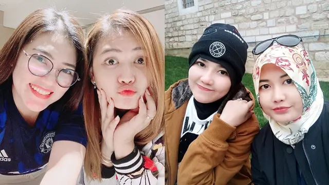 Mella Rosa dan Via Vallen Bak Anak Kembar