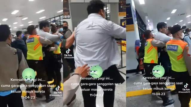 Viral Video Pria Mengamuk di Stasiun Manggarai. Pihak Kepolisian Sebut Akan Lakukan Penangkapan dan Pemeriksaan Terhadap Yudo Andreawan (Sumber: Twitter/mazzini_gsp)