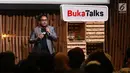 Head of Payment and Financial Services Bukalapak Destya Pradityo menjadi pembicara dalam BukaTalks yang bertajuk Millennial Millionaire di SCTV Tower, Jakarta, Selasa (24/4). (Liputan6.com/Arya Manggala)