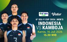 Streaming SEA V Cup Men - Indonesia vs Kamboja: Saatnya Garuda Mendominasi di Vidio