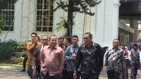Paguyuban warga pendatang Papua di terima Presiden Jokowi di Istana Kepresidenan Jakarta. (Liputan6.com/Lizsa Egeham)