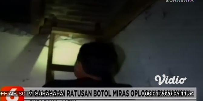 VIDEO: Polisi Gerebek Pabrik Miras Oplosan di Surabaya