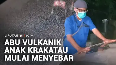 Hingga Sabtu malam, Gunung Anak Krakatau di Selat Sunda masih terus erupsi. Abu vulkanik pun mulai terbawa angin dan menyebar ke permukiman warga di Kabupaten Serang dan Pandeglang, Banten.