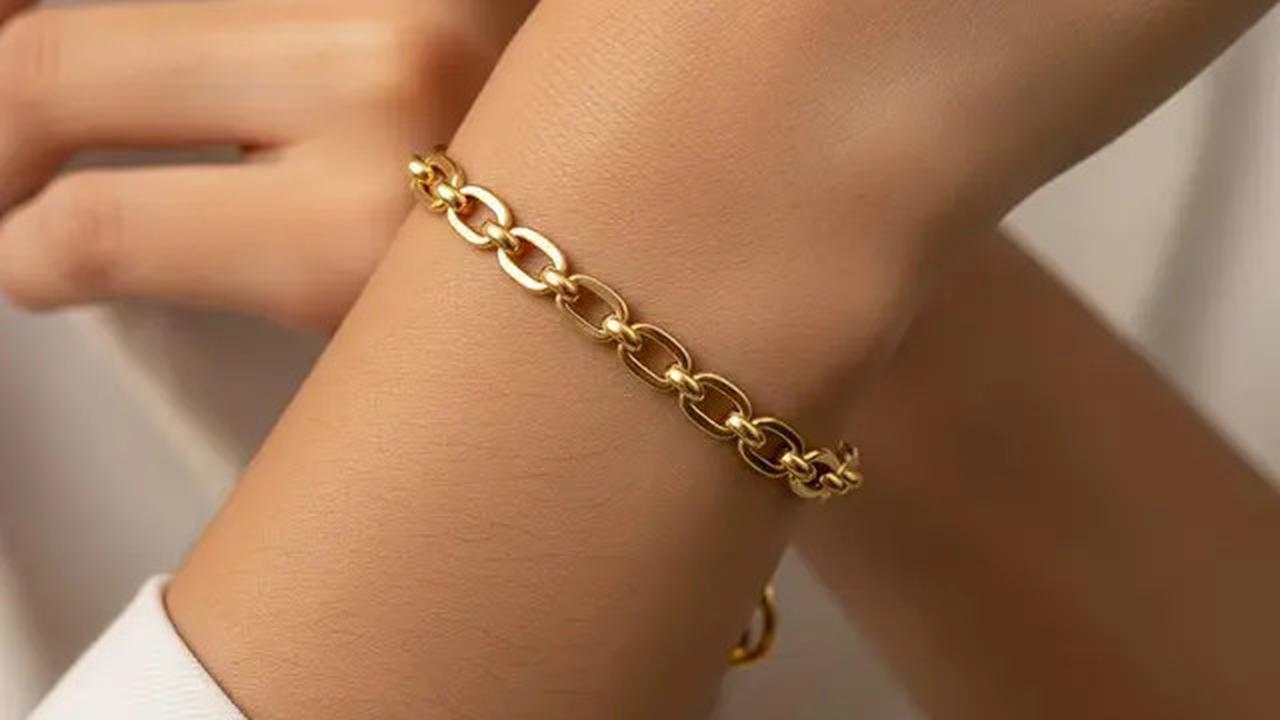 Gelang Emas Rantai yang Ringan untuk Kegiatan Sosial
