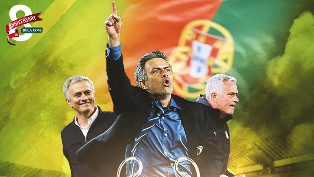 Ilustrasi - Jose Mourinho saat Juara Liga Champions, Liga Europa, dan Conference League