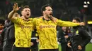 Bermain di markas sendiri, Borussia Dortmund bungkam PSV Eindhoven dua gol tanpa balas. (INA FASSBENDER/AFP)