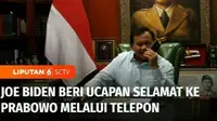 Menteri Pertahanan sekaligus Presiden terpilih, Prabowo Subianto menerima ucapan selamat melalui telepon dari Presiden Amerika Serikat, Joe Biden. Prabowo mengatakan ucapan selamat tersebut merupakan kehormatan besar baginya.