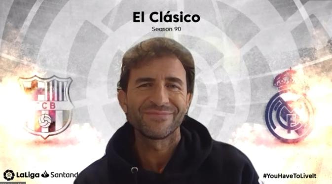 Luis Milla saat menghadiri bincang El Clasico Season 90 di aplikasi Zoom. (Foto: Liputan6.com)