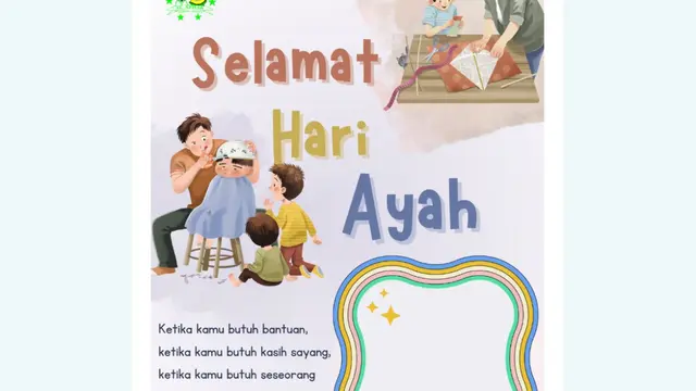 Twibbon Hari Ayah Nasional 2023 yang bisa dibuat untuk ikut merayakan setiap 12 November atau jatuh tepat pada hari ini, Minggu (12/11/2023).