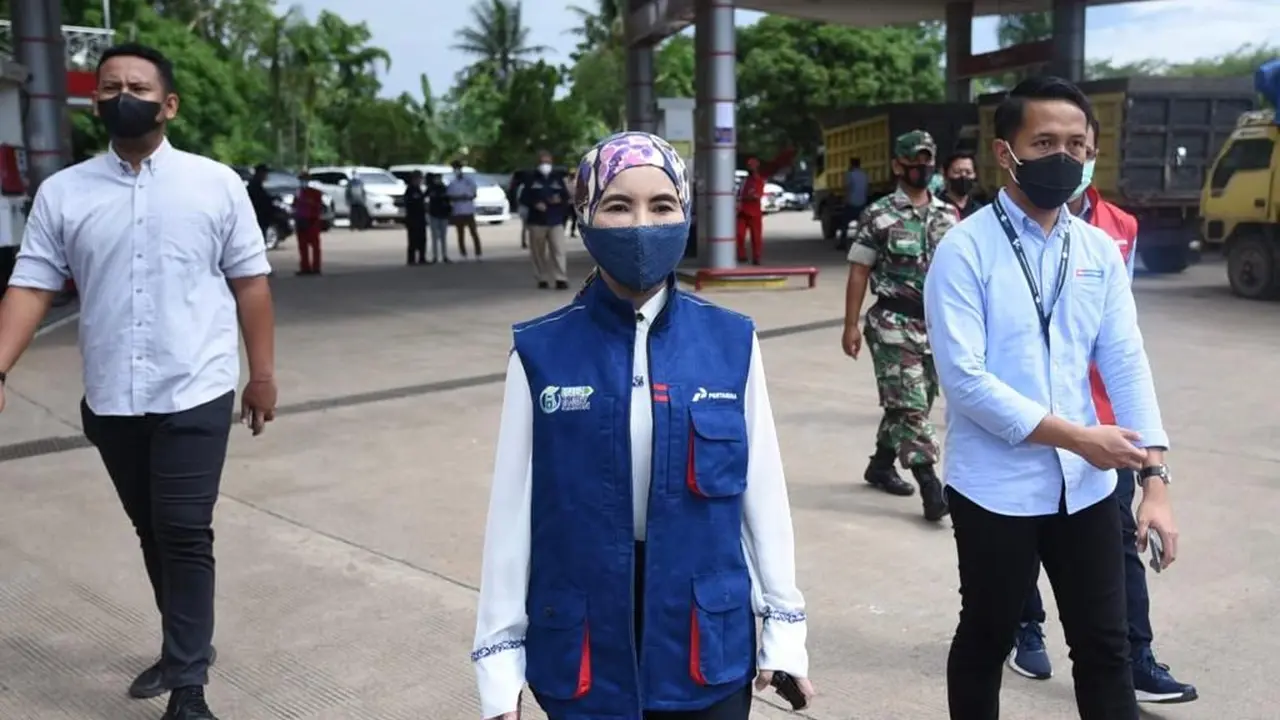 Direktur Utama Pertamina Nicke Widyawati mengatakan PIEDCC merupakan inovasi Pertamina untuk memantau seluruh pengelolaan energi nasional secara terintegrasi dari hulu ke hilir. (Dok Pertamina)