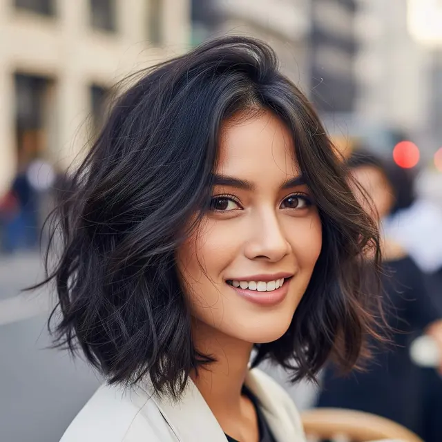 Model Rambut Pendek Bob Sebahu Minim Styling