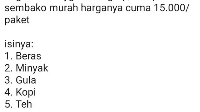 sembako murah