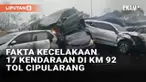 Kecelakaan beruntun terjadi di KM 92 Tol Cipularang arah ke Jakarta, Senin (11/11/2024). Insiden terjadi saat tol dalam kondisi hujan. Dalam rekaman kamera dashboard, insiden bermula dari truk yang rem blong.