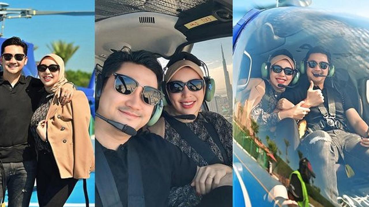 9 Foto Angga Wijaya, Mantan Suami Dewi Perssik, Berlibur Naik Helikopter Bersama Istri, Terlihat Sangat Bahagia