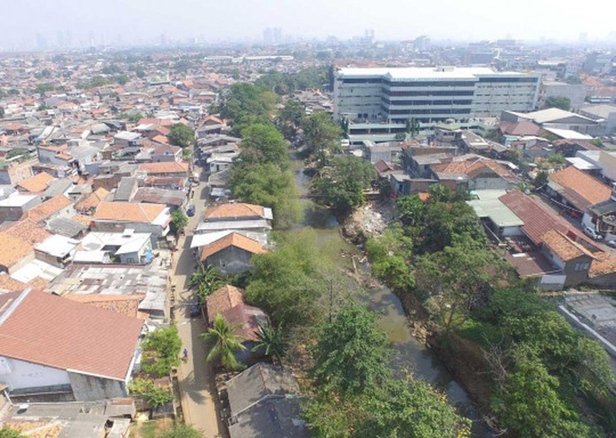Beginilah pemandangan udara Kampung Pulo usai digusur