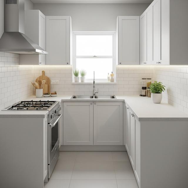 Dapur Kecil Bentuk U Minimalis