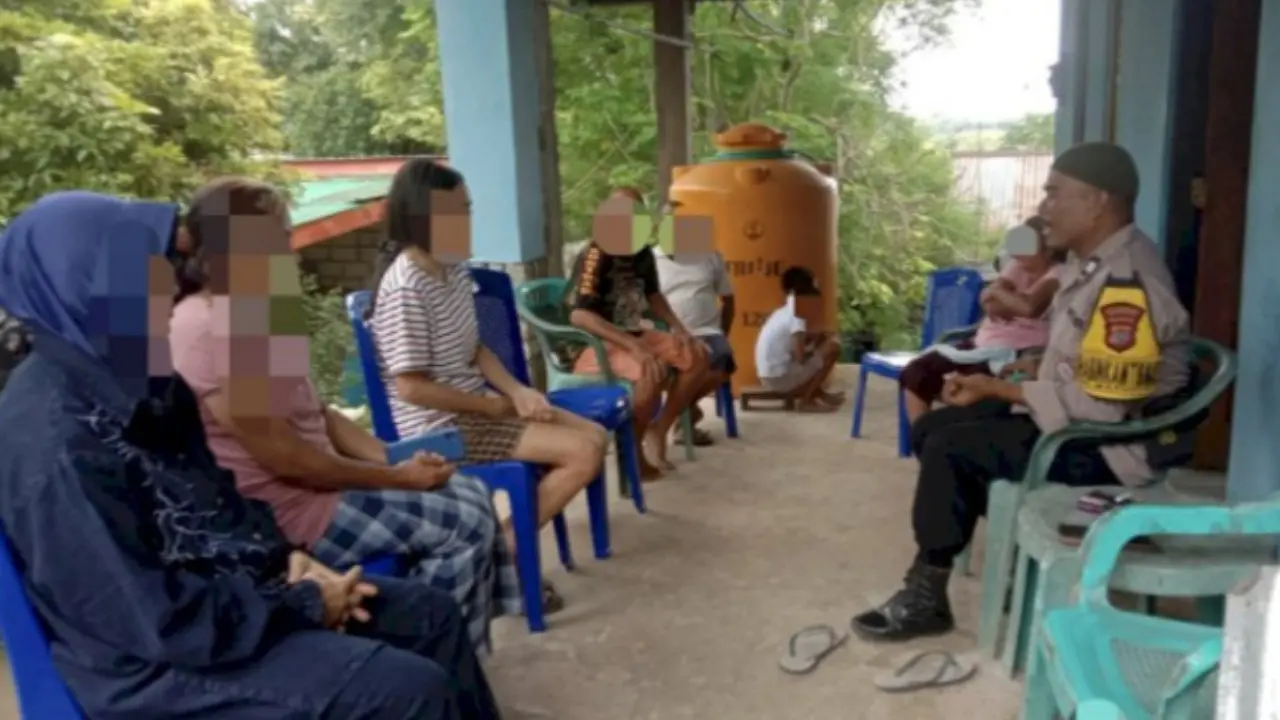 Polsek Alak saat mendatangi lokasi penganiayaan