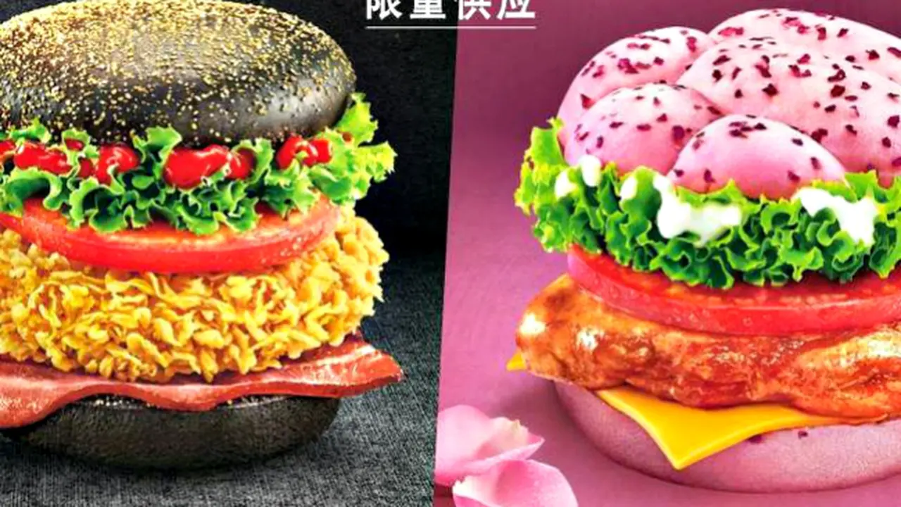 Uniknya Burger Berwarna Pink di Tiongkok