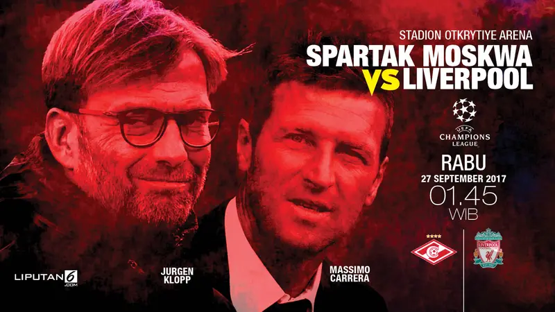 Prediksi Spartak Moskwa vs Liverpool