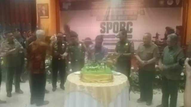 Acara Ulang Tahun Satuan Polisi Hutan Reaksi Cepat (SPORC) ke-14 di kantor KLHK.