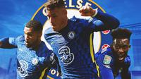 Chelsea - Ross Barkley, Ruben Loftus-Cheek, Callum Hudson-Odoi (Bola.com/Adreanus Titus)