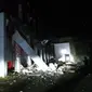 Kondisi gedung KONI Suut yang rusak akibat dihantam gempa pada, Senin (11/9/2023) malam.