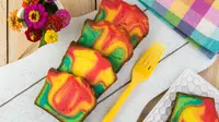 ilustrasi Rainbow Chiffon Cake/copyright Shutterstock