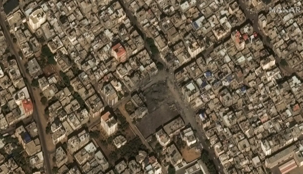 Citra Satelit Kondisi Gaza Usai Serangan Udara Israel