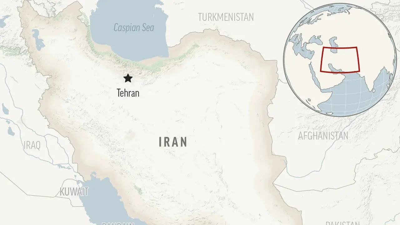 Peta Ibu Kota Iran, Teheran. (AP)