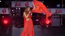 Rita Ora tampil pada American Heart Association's Go Red for Women Red Dress Collection Concert di Jazz at Lincoln Center, New York, Amerika Serikat, 1 Februari 2023. Artis pop berusia 32 tahun itu tampil dengan mengenakan ansambel bertema merah. (Photo by Charles Sykes/Invision/AP)