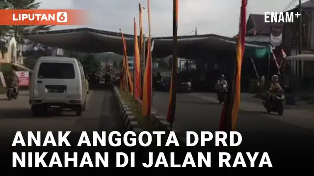 Nikahan Anak Anggota DPRD Kepri, Tenda Acara Tutupi Jalan Raya