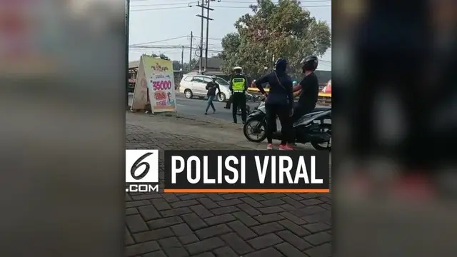 VIDEO: Viral Polisi Tendang Pemotor hingga Terjungkal Jatuh