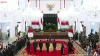 Presiden Jokowi melantik Menkominfo dan sejumlah Wakil Menteri baru di Istana Kepresidenan, Jakarta. (Istimewa