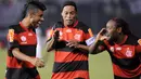 Pada tahun 2011-2012 Flamengo berhasil mendapatkan servis Ronaldinho. Ia mencetak 15 gol dari 33 kali penampilan. (AFP/Norberto Duarte)