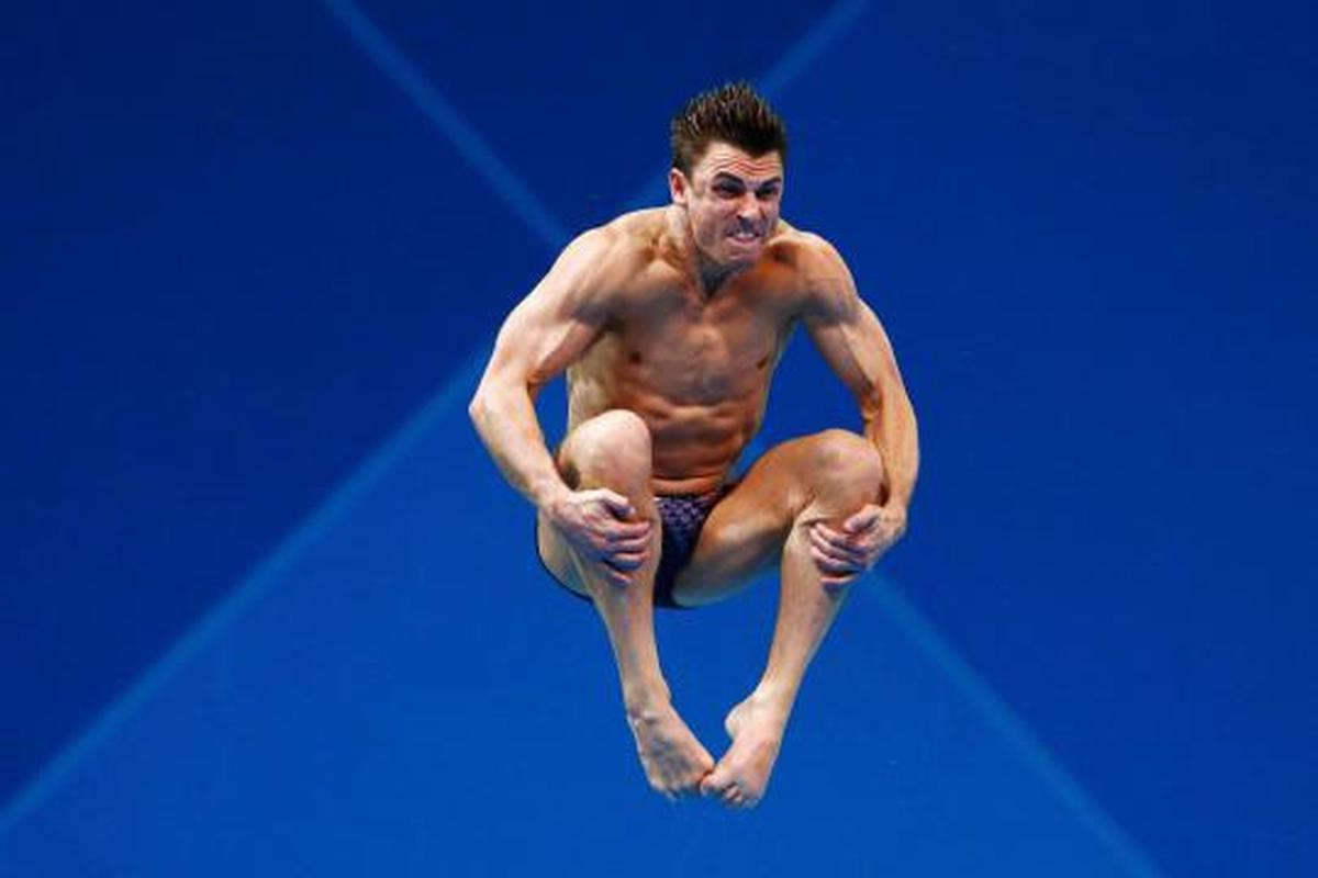 Ekspresi wajah atlet loncat indah Olimpiade 2012