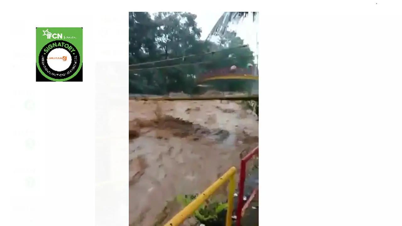 Tangkapan layar klaim video kondisi sungai Ciliwung pada 12 Oktober 2022