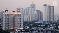 Foto landscape gedung bertingkat di Jakarta, Jumat (24/2). Harga dan suplai properti, terutama pada sektor residensial, diperkirakan meningkat pada 2018. (Liputan6.com/JohanTallo)