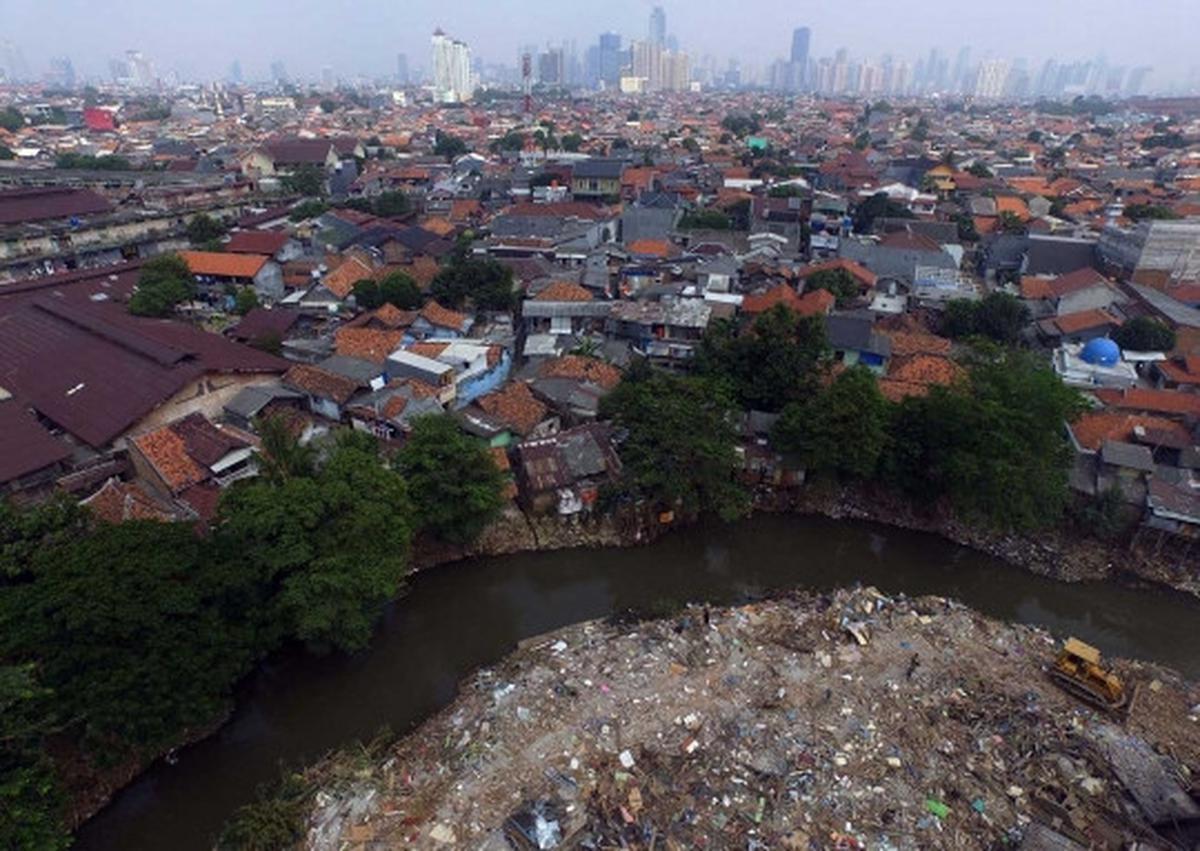 Beginilah pemandangan udara Kampung Pulo usai digusur
