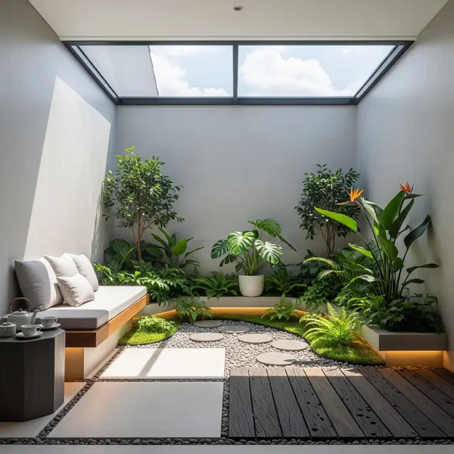6 Model Courtyard dengan Skylight, Rumah Lebih Terang dan Terasa Lapang