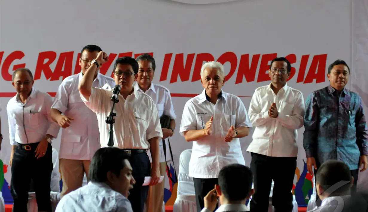 Ali Menegaskan bahwa dukungannya bersifat pribadi karena kesamaan visi - misi yang dibuat oleh Capres - Cawapres Prabowo - Hatta, Rumah Polonia, Jakarta, Rabu (28/5/2014) (Liputan6.com/Johan Tallo).