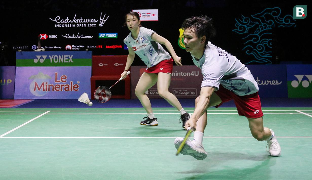 Unggulan ketiga tersebut memastikan ke final setelah mengalahkan unggulan keenam Seo Seung Jae/Chae Yu Jung (Korea Selatan) 21-18, 17-21, 21-15. (Bola.com/Bagaskara Lazuardi)