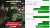 Chat kocak driver Ojo lupa dengan penumpang (Sumber: awreceh.id)