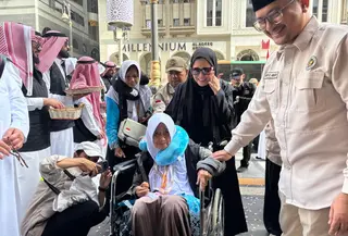 Jamaah Haji Kloter Pertama Sampai di Madinah. (Foto: Bakom RI)
