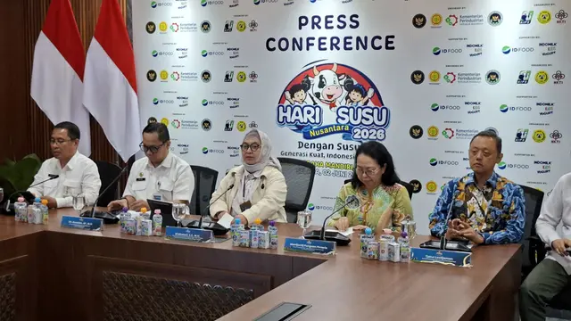 Deputi Bidang Koordinasi Usaha Pangan dan Pertanian, Kemenko Bidang Pangan, Widyastuti saat konferensi pers Hari Susu Nusantara, Selasa, (2/6/2026). (Foto: Liputan6.com/Arief RH)